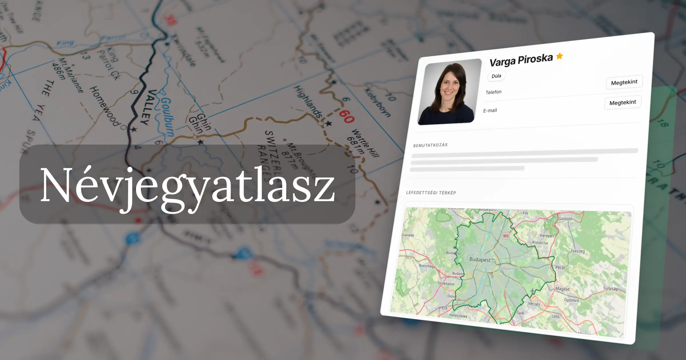 Helyi szolgáltatók keresése a Névjegyatlaszon