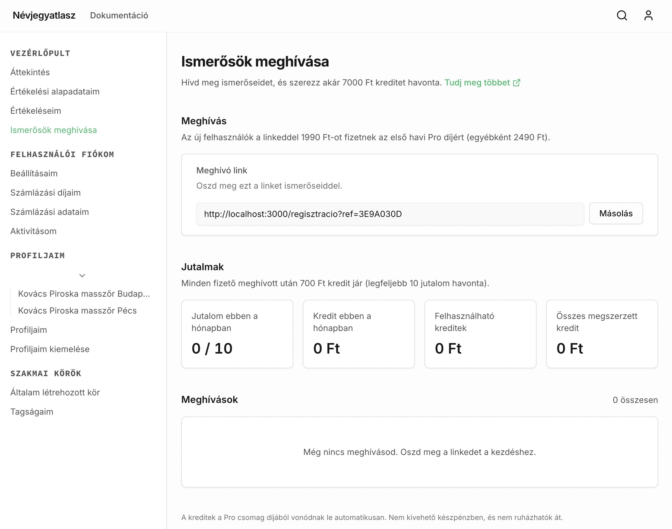 Meghívás program