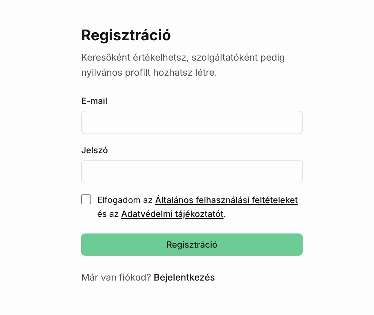 Regisztráció